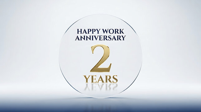 Elegant two year anniversary celebration with golden number and silver flourishes