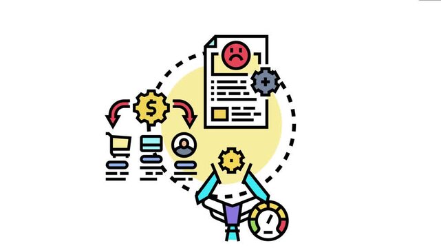 Business process management concept automated workflow systems, optimizing operations, and improving efficiency with data analysis and a feedback loop