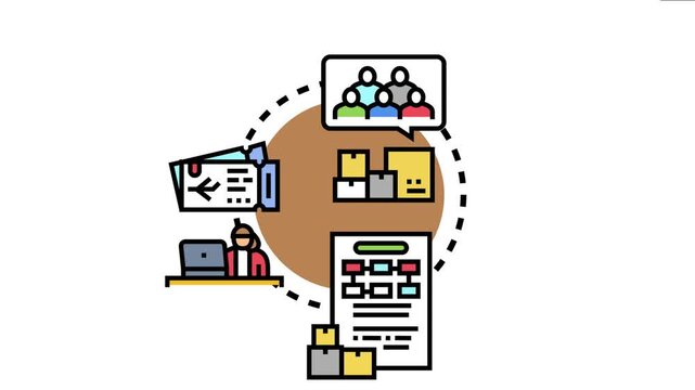 Logistics coordinator concept an employee managing goods delivery. Optimizing supply chain processes
