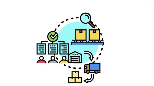 Logistics operations the importance of trust and consistency in the modern supply chain, featuring shipping, storage, inspection, and organized processes involving people