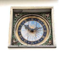 Fototapeta premium antique clock isolated on white