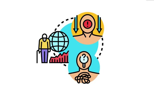 Analyzing social issues related to global isolation, mental health, and the challenges facing aging populations, understanding complex emotional states and their increasing prevalence