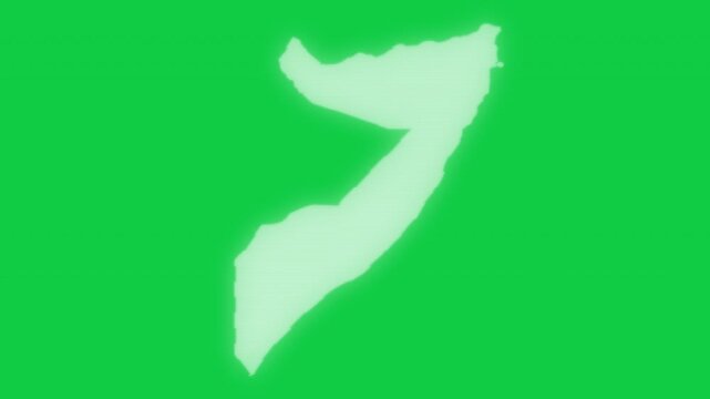 Somalia VHS old screen effect map pop animation green background