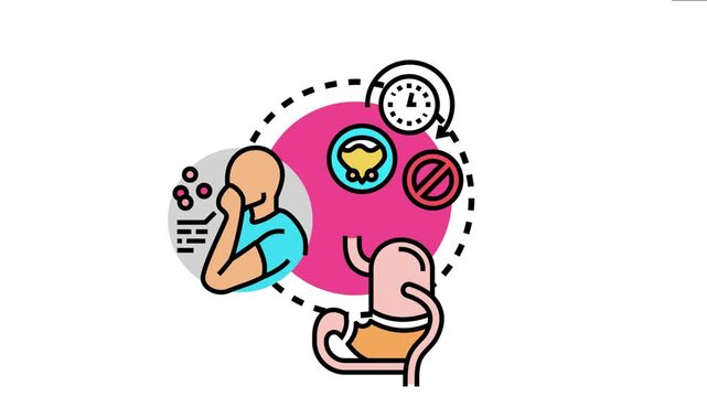 Medical comorbidities depicting long term health issues and chronic diseases with various symptoms, health problems, and human internal organs