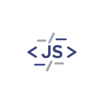 JS JavaScript Code Icon Logo Isolated on Transparent Background