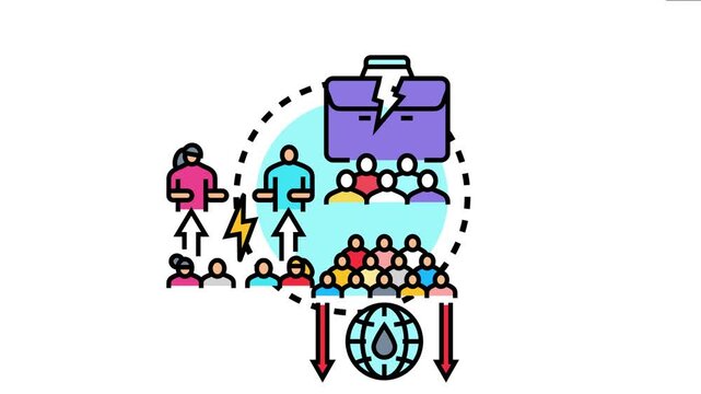Concept visualizing individuals merging into a collective identity within a corporate structure