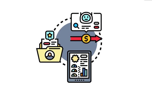 Loss prevention monitoring represents a cybersecurity and data protection concept. Depicting the process of identifying risks. Securing financial assets