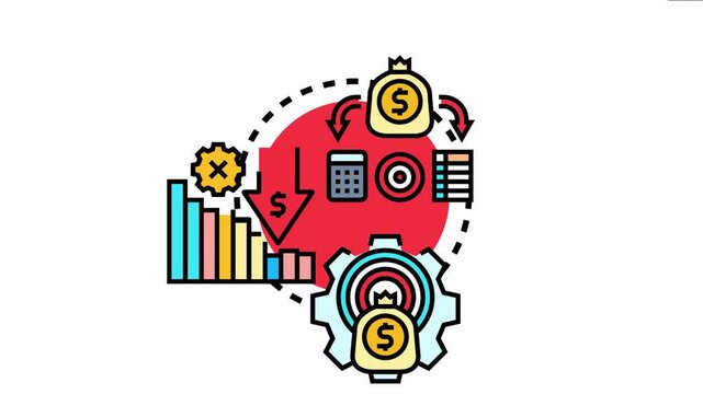 Loss prevention plan concept strategic financial management, risk reduction, profit increase, and business growth through calculated actions and analysis