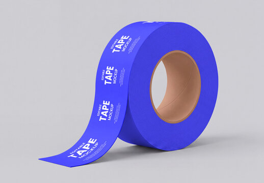 Editable Adhesive Tape Roll Mockup
