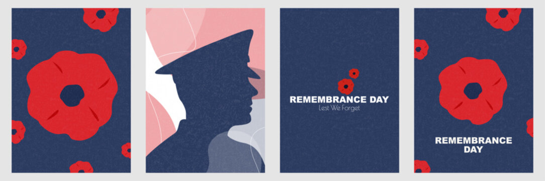 Remembrance Day banner set. Lest We Forget.