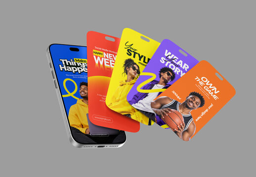 Smartphone Social Media Post Mockup