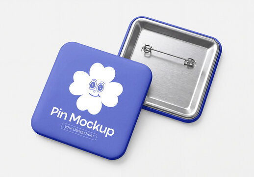 Metal Pin Badge Mockup