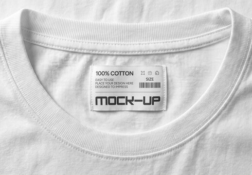T-Shirt Neck Label Tag Mockup