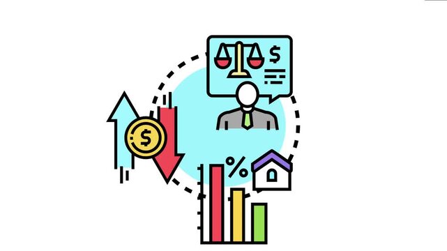 Businessman decreasing transaction fees and charges in financial services like banking and foreign exchange, promoting cost efficiency and beneficial economic changes for clients