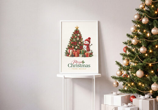 Christmas Poster Frame Mockup