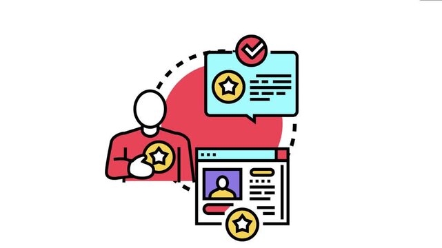 Customer interacting with an online program. Collecting star points and receiving special bonus deals and exclusive benefits as part of a digital rewards membership initiative