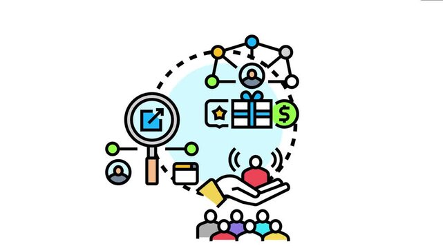 Business concept focusing on optimizing customer engagement, fostering user loyalty, and driving repeat interactions through effective retention and activation strategies within a connected network