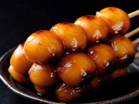 Traditional Japanese Dango Desserts. Japanese culinary culture, traditional wagashi sweets, tea ceremony, zen lifestyle, Asian gastronomy, authentic travel experiences