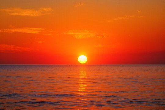 Orange Ocean Sunset