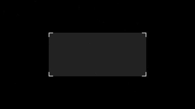 Abstract dark overlay frame with subtle white noise and motion on black background