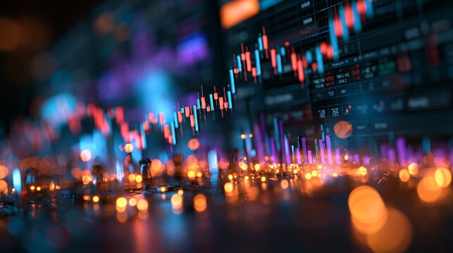 Financial Candlestick Chart and Stock Market Trading Data