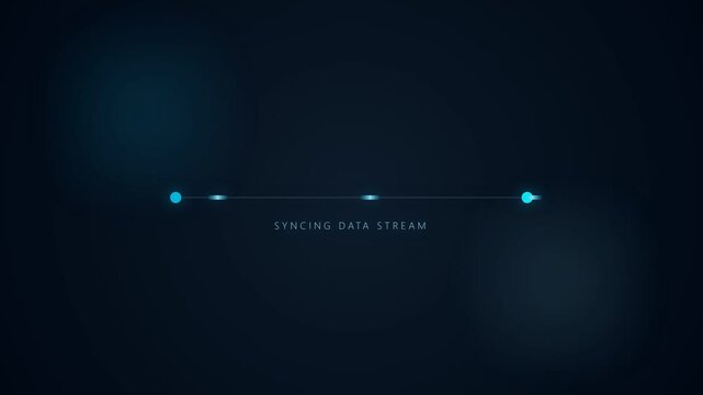Digital data stream syncing bar ui element