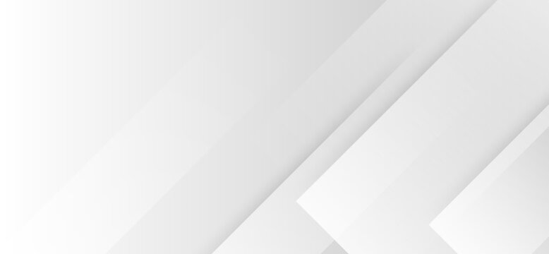 Modern White Abstract Geometric Background with Diagonal Overlapping Planes and Soft Shadows for Corporate Design