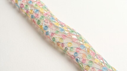 Fototapeta premium Colorful Paper Quilling Strips in Pastel Shades for Crafting and DIY Projects