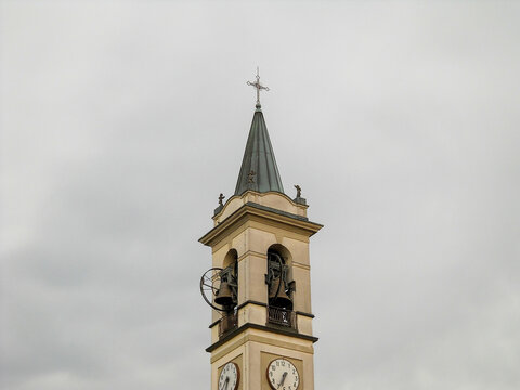 clock tower in a old town during a cloudy day