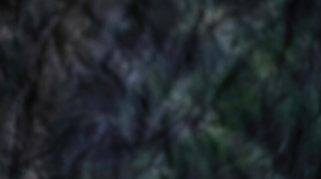 A blurred image of a green and black abstract pattern with a dark green leafy background.