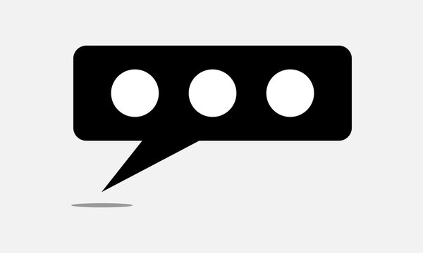 Typing in a chat bubble icon. Speech bubble icon. Concept of SMS/chat. text message vector icon, speech bubble symbol . Vector Illustration . EPS 10 .