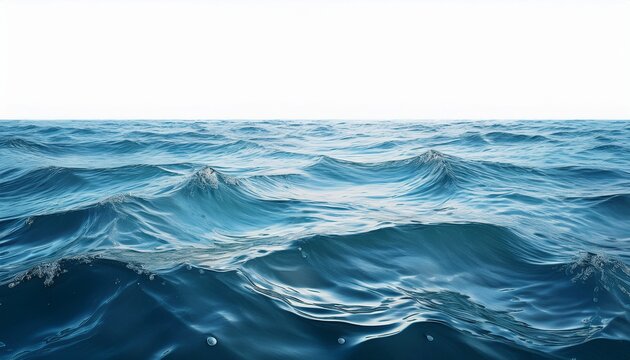ocean water surface isolated on white background cutout generative ai
