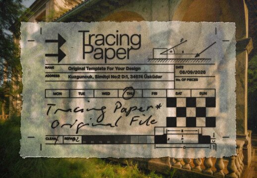 Tracing Paper Photo Effect For Poster And Social Media Design