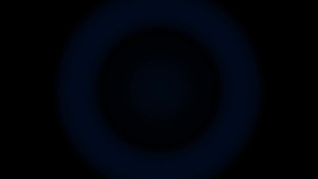 Neon database server icon assembled from blue light particles over dark abstract background loop.
