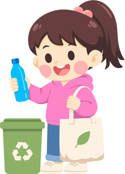 Child with Water Bottle Recycling