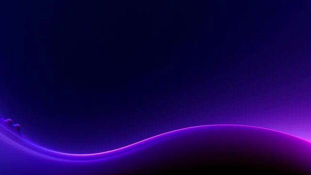 Glowing purple neon wave in digital style on a dark background, suggesting innovation, energy, and futuristic technology