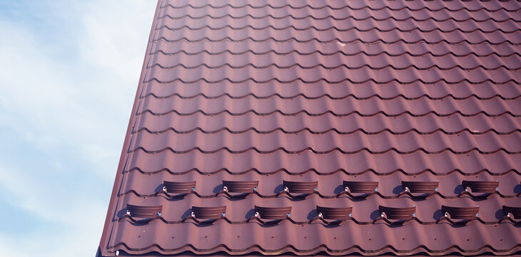 Snow bars (guards, retainers) on the tile roof. Snow hooks to keep snow and ice from rapid, quickly sliding off the roof on people. Protect from injure people