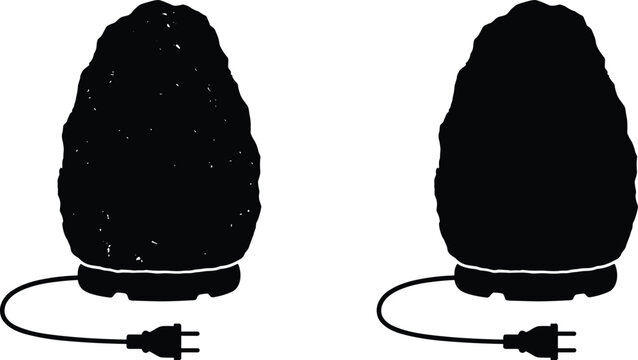 Silhouette icons of lava lamps with power cords silhouette lighting electric interior illustration isolated equipment appliance electrical