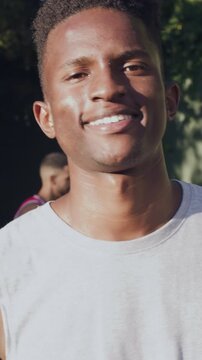 Confidence, face or man on basketball court with ball, fitness hobby or practice on weekend break. Pride, portrait or player outside with roundball, hoop sport and training session with athletic game