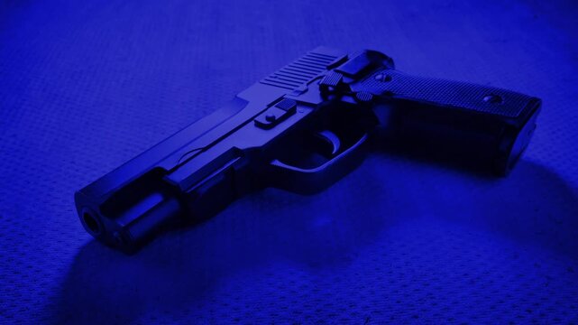 Gun Planted At Crime Scene In Police Lights
