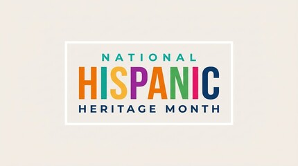 National Hispanic Heritage Month colorful typography graphic design banner © Stock Shelf