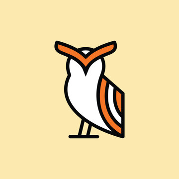 Modern Owl Logo &ndash; Smart, Elegant & Minimalist Illustration Creative Design Template 