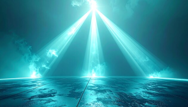 Cyan Triple Beam Center Focus (16:9)
