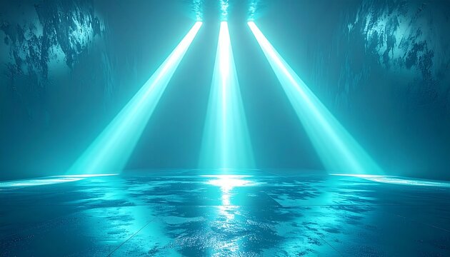 Cyan Triple Beam Center Focus (16:9)