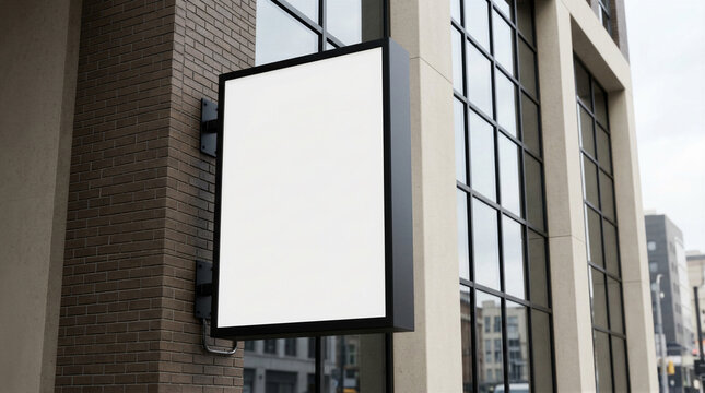 Blank Store Front Building Signage Mockup for Ad