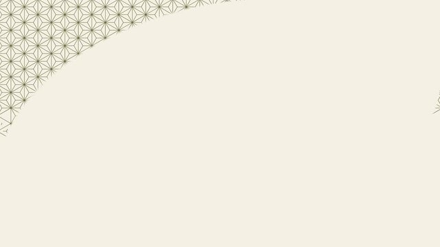 Asanoha Japanese pattern lines drawing on animation