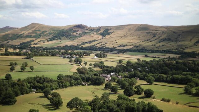 Landscape over Edale in the Peak District, UK