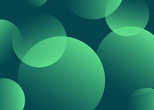 abstract emerald green background, overlapping circles and soft gradients, modern minimalist aesthetic