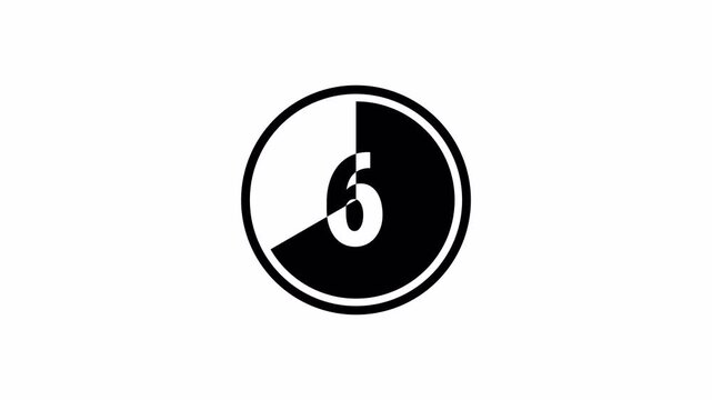 15 Second Count Up Timer Complete in Fifteen Seconds, Digital 0 to 15 Second Count Up Timer Animation with 4K Alpha Channel