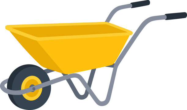 wheelbarrow isolated on white background